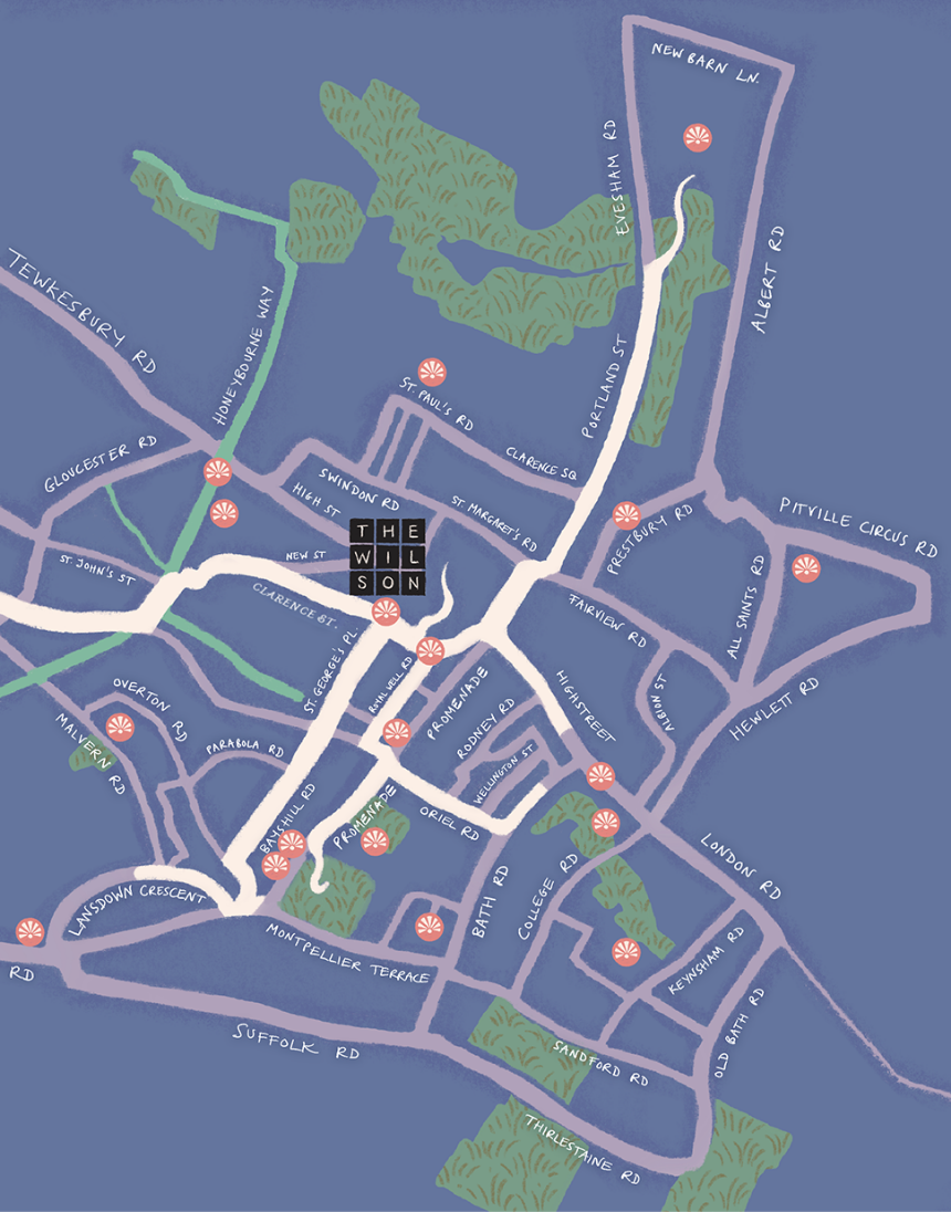 Cheltenham Story illustrated map
