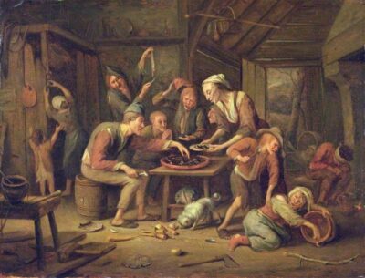 Steen, Jan, 1625/1626-1679; The Lean Kitchen