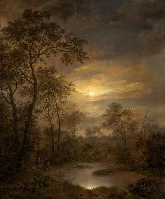 Hellemans, Pierre Jean, 1787-1845; Moonlight Scene